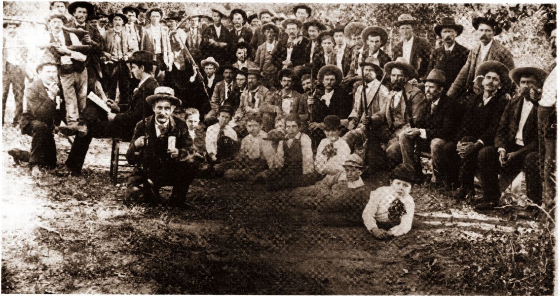 Cypress Mill Rifle Club in the late 1890s - Albano in center holding rifle Cypress Mill Rifle Club in the late 1890s - Albano in center holding rifle